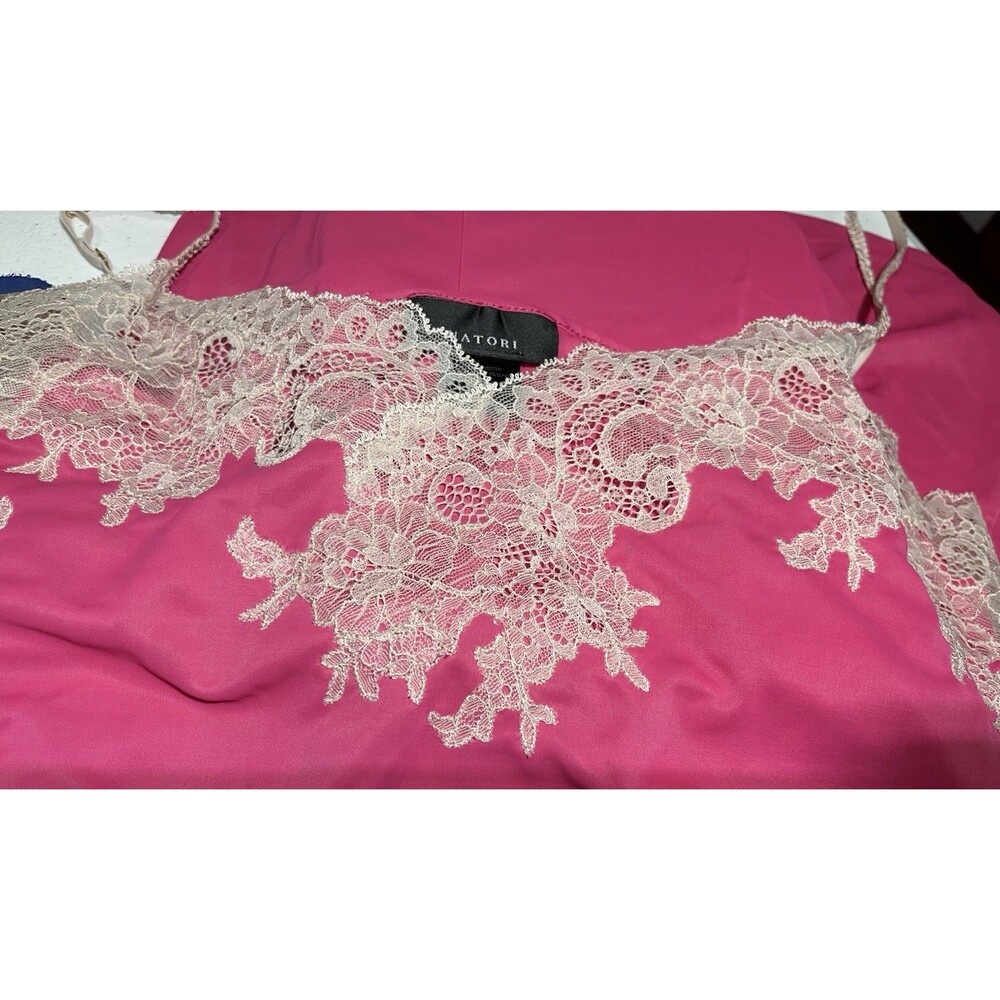 Natori Pink Camisole Cami with Lace Adjustable Straps Polyester Ladies XL